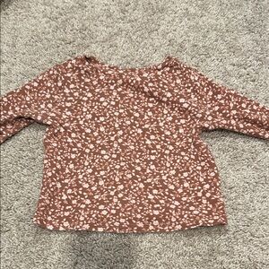 Old Navy Brown Floral Long Sleeve Tee